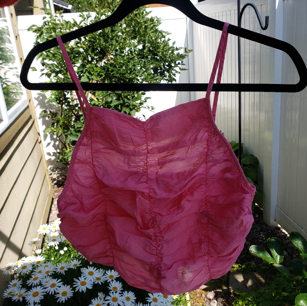 Zara Pink Textured Tank Top